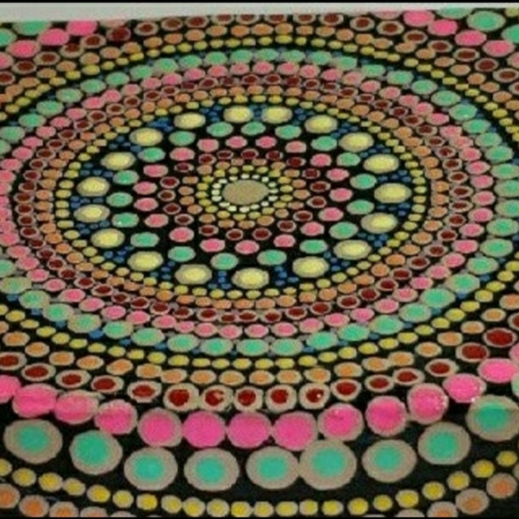 Keepsake Box Hand-Painted Mandala Trinket Box - Picture 4 of 5